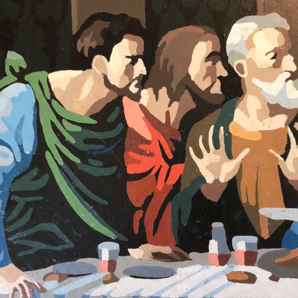 DaVinci Last Supper Acrylic Hand-Paint Framed - Picture 5 of 16